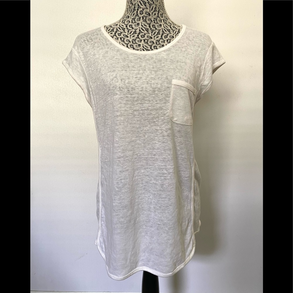 Athleta White Linen Shirt